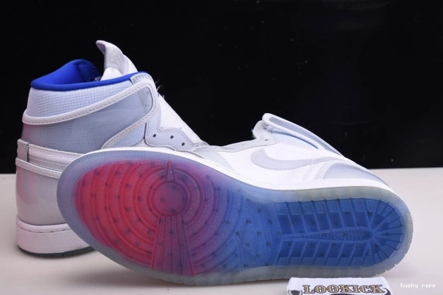 Rep Husky Jordan Racer Blue High CK6637-104 Air White Retro Zoom 1 0709